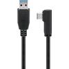 GOOBAY Cavo USB3.0 USB-C&trade; M 90&deg; a USB tipo A M 0,5m Nero