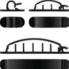 GOOBAY Clip Fermacavo Set da 6 pz Nero