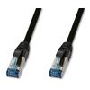 LOGILINK Cavo Patch Cat.6A S/FTP PUR IP20 UV 1m Nero