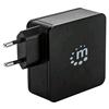 MANHATTAN Alimentatore 60W con porte USB-C e USB-A Nero