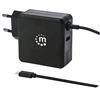 MANHATTAN Alimentatore 60W USB con Cavo USB-C Nero