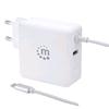 MANHATTAN Alimentatore 60W USB con Cavo USB-C Bianco