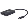 MANHATTAN Adattatore Convertitore USB-C&trade; a 2x DisplayPort Hub MST