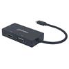 MANHATTAN Convertitore Audio Video USB-C&trade; 3-in-1 Multiporta HDMI DVI VGA