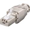 TECHLY PROFESSIONAL Plug RJ45 Cat.6A Schermato STP Tooless con fermacavo