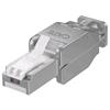 TECHLY PROFESSIONAL Plug RJ45 Cat.6 Schermato STP Tooless con fermacavo