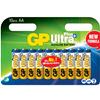 GP BATTERIES Confezione 10 Batterie GP Ultra Plus Alcaline Stilo AA 15AUP/LR6