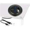 DELOCK Hub USB 3.0 4 porte In-Desk Diametro 6 e 8 cm