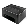 LOGILINK Docking Station USB3.0 Doppio Slot HDD/SSD SATA da 2.5''/3.5'' Nero