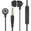 FONTASTIC Cuffie Auricolari Audio 3.5 mm con Microfono Controllo Volume V5 Nero