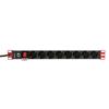 TECHLY PROFESSIONAL Multipresa 8 Posti da Rack 19'' Spina Schuko Angolata 1U