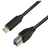 LOGILINK Cavo SuperSpeed USB-C&trade; Maschio/USB-B Maschio 1m Nero