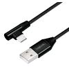 LOGILINK Cavo HighSpeed USB-C&trade; Maschio Angolato/USB-A Maschio Dritto 0,3m Nero