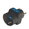 TECHLY Adattatore Triplo Spina Schuko a Prese Bipasso con Schuko Nero