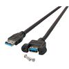 OEM Cavo Prolunga USB 3.0 SuperSpeed A/A M/F da Pannello 1m Nero