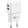 GOOBAY Caricatore da Muro 2 porte USB-A Slim Design 12W Bianco