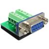 DELOCK Adattatore DB9 pin Femmina Terminal Block 10 pin