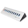 LOGILINK Hub USB3.0 11 Porte in Alluminio con Ricarica Veloce