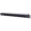 INTELLINET Multipresa per Rack 19'' 8 posti Spina Schuko Angolata 1U