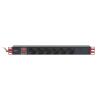 TECHLY PROFESSIONAL Multipresa 6 Posti da Rack 19'' con Interruttore Spina Italiana 1U