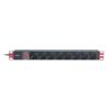 TECHLY PROFESSIONAL Multipresa 8 Posti da Rack 19'' con Interruttore Spina Italiana Cavo 3m 1U