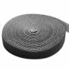 TECHLY Rotolo di Feltro Adesivo Gestione cavi Lunghezza 10m Larghezza 20mm Nero