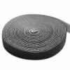 TECHLY Rotolo di Feltro Adesivo Gestione cavi Lunghezza 4m Larghezza 16mm Nero