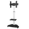 TECHLY Supporto a Pavimento con Mensola Trolley TV LCD/LED/Plasma 37-70'' Bianco