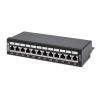 INTELLINET Pannello Patch 12 Posti Cat6a Schermato da Scrivania Nero