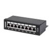 INTELLINET Pannello Patch 8 Posti Cat6A Schermato da Scrivania Nero
