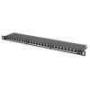 INTELLINET Pannello Patch 24 Posti 19'' 0.5U Cat6a Schermato Nero