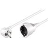 GOOBAY Cavo Alimentazione Schuko Maschio Angolato / Femmina 5m Bianco