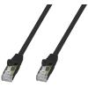 TECHLY PROFESSIONAL Cavo di Rete Patch in Rame Cat. 6A SFTP LSZH 1 m Nero