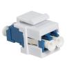 LOGILINK Giunto Fibra LC Duplex Monomodale per Keystone Blu e Bianco