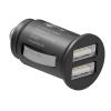 GOOBAY Caricatore Compatto da Auto 2 porte USB max.12W/2.4A Nero