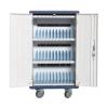 TECHLY PROFESSIONAL Carrello Stazione di Ricarica USB Ventilato per 30 Notebook/Tablet/Smartphone Bianco/Blu