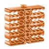TECHLY Organizzatore Modulare a Pettine per 24 Cavi Ethernet Arancione