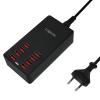 LOGILINK Caricatore da Tavolo a 8 porte USB 44W Nero