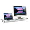 LOGILINK Stand Supporto da Scrivania in Vetro Trasparente per Monitor e Laptop