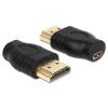 DELOCK Adattatore HDMI Micro-D Femmina a HDMI-A Maschio Nero