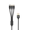 SBOX Multi Cavo di Ricarica da USB tipo A a USB-C&trade; MicroUSB e 8-pin 1m Nero