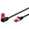 GOOBAY Cavo di rete Patch Connettore Angolato 90&deg; CCA Cat.6 UTP 2m Nero