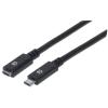 MANHATTAN Cavo USB 3.2 Gen 1 SuperSpeed USB-C&trade; Maschio/USB-C&trade; Femmina 1m Nero