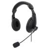 MANHATTAN Cuffia stereo USB con Microfono Flessibile