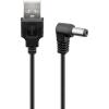GOOBAY Cavo USB A Maschio a DC 5,5 x 2,1 mm Maschio Angolato 1m nero