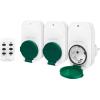LOGILINK Set Prese con Telecomando fino a 30m 3 prese CEE 7/3 per Esterni IPX4