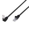 TECHLY PROFESSIONAL Cavo di Rete Patch Connettore Angolato 90&deg; CCA Cat. 5E UTP 3m Nero
