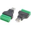TECHLY Adattatore Connettore RJ45 Maschio Terminal Block 8 pin