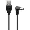 GOOBAY Cavo USB A Maschio a DC 5,5 x 2,1 mm Maschio Angolato 1,5m nero