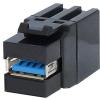 OEM Connettore Keystone USB3.2 tipo A Femmina/Femmina 1,45 cm Nero